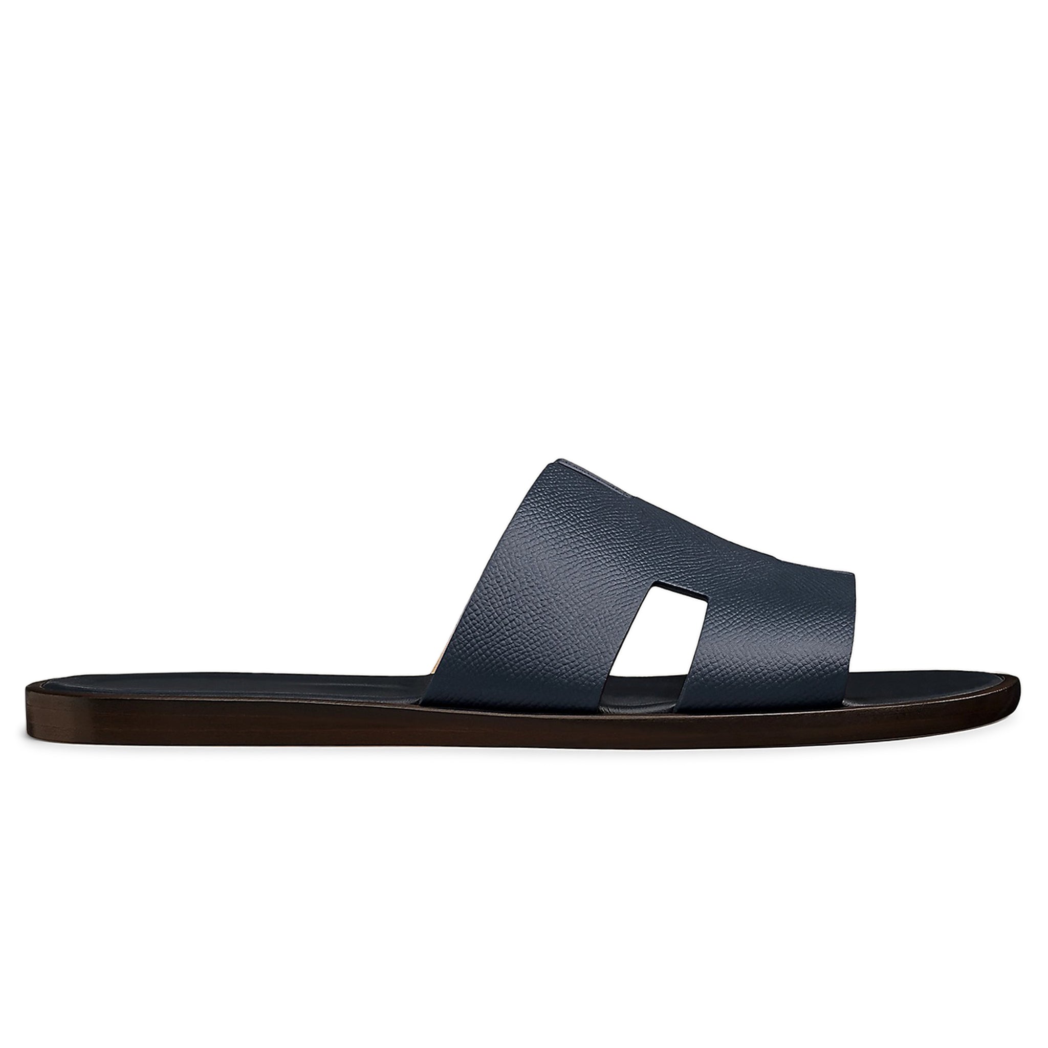 Front view of Hermes Paris Izmir Sandal Marine H152415ZH11395